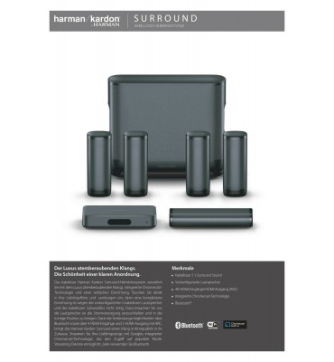 5.1 kodukinosüsteem Harman Kardon Surround HKSURROUNDBLKEP